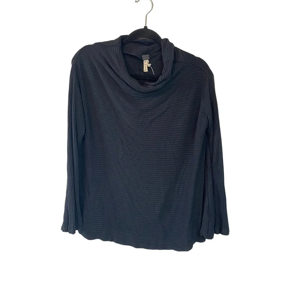 Free People We The Free Lover Rib Split Back Pullover Womens S Funnel Neck